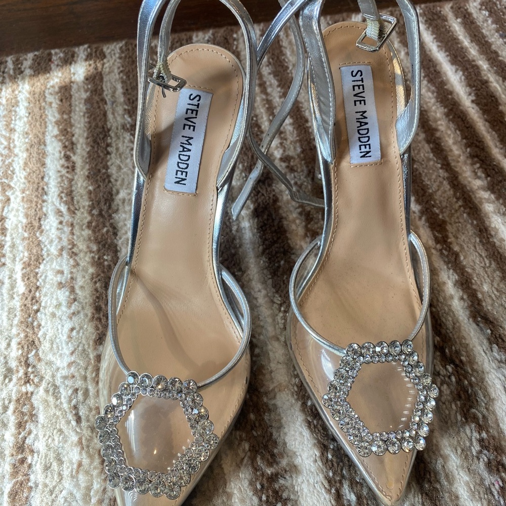 Steve Madden clear heels